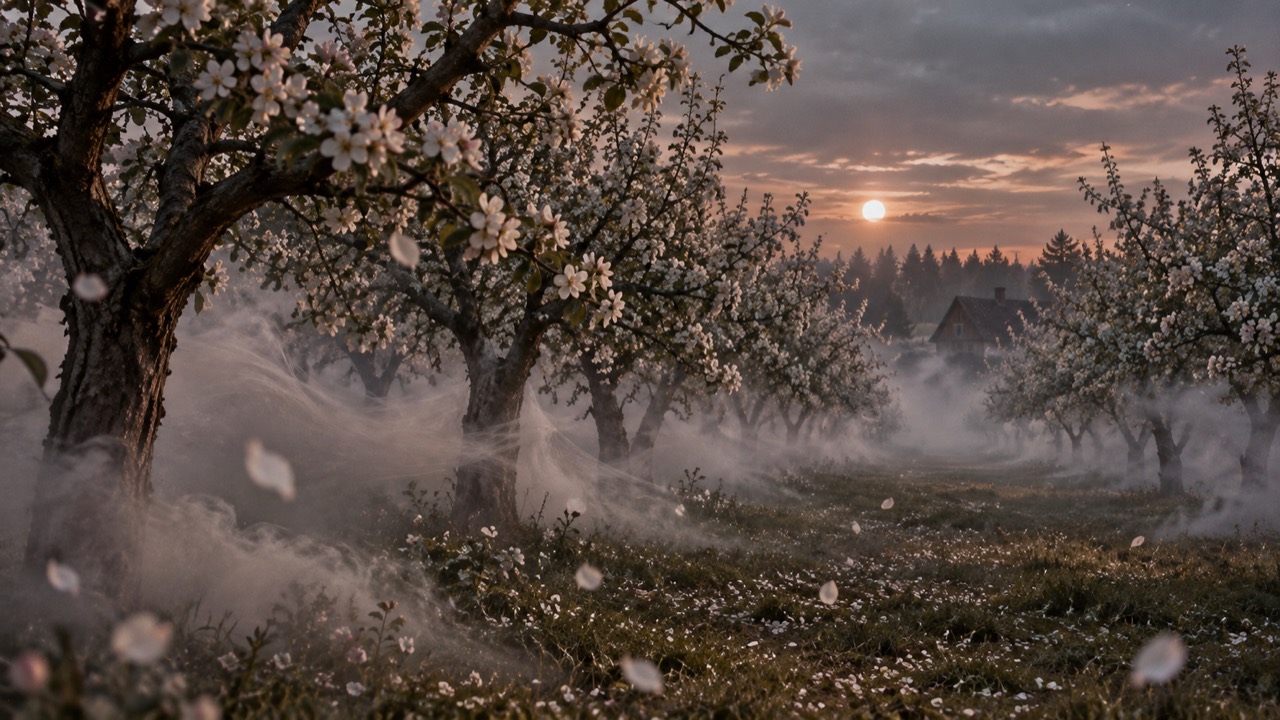 Smoke in the orchard